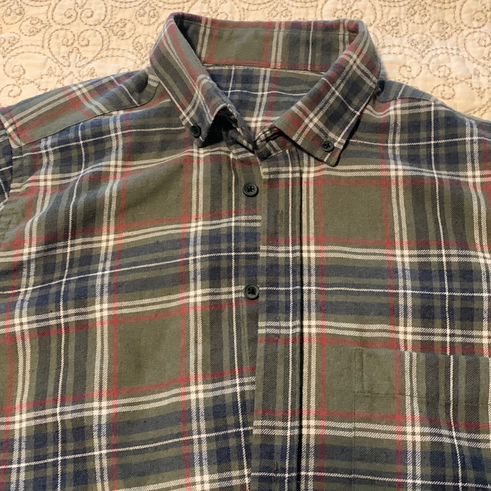 Olive Green Flannel Shirt